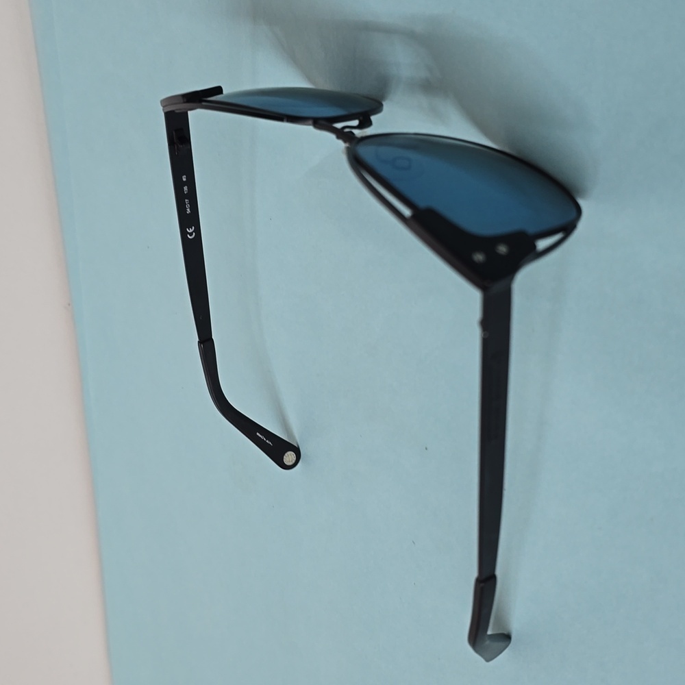 Henri Bendel Cat Eye Matte Black Blue Sunglasses - Picture 8 of 13